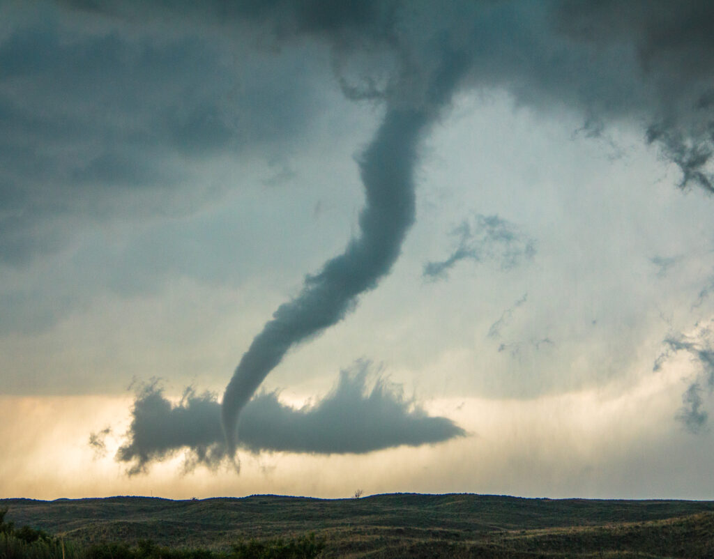 Tornado roping out near Canadian, TX on May 27, 2015