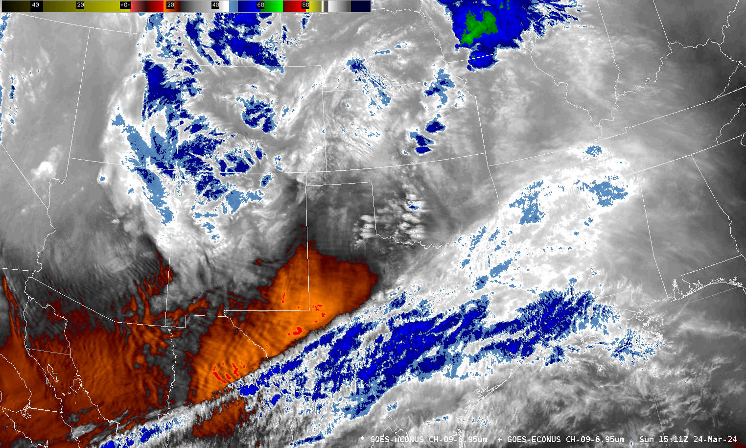 Water Vapor Loop from March 24, 2024
