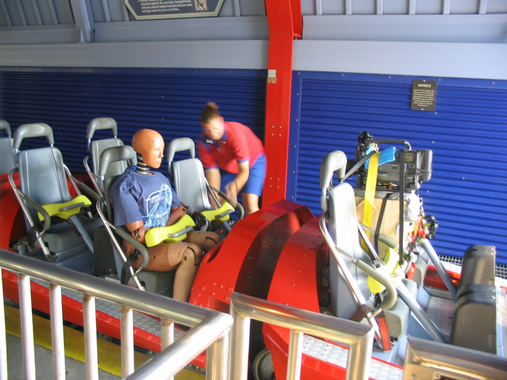 Riding dummy on Millennium Force