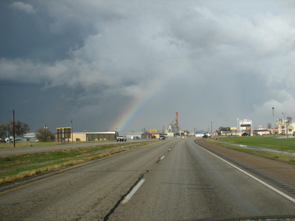 Rainbow in West Texas