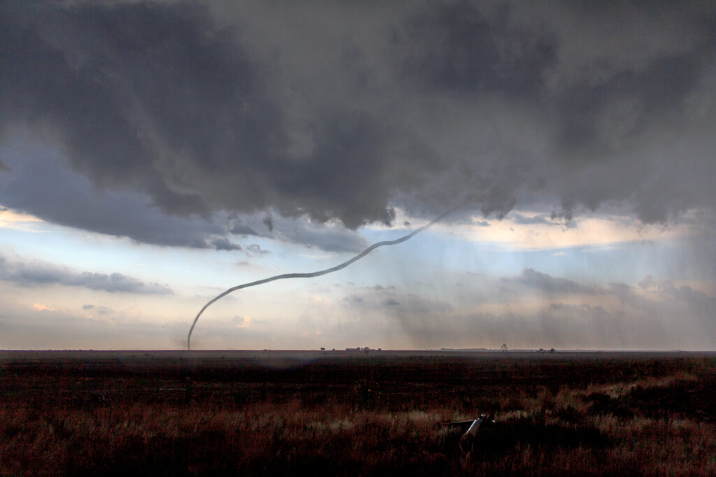 Rope tornado near Wakita OK