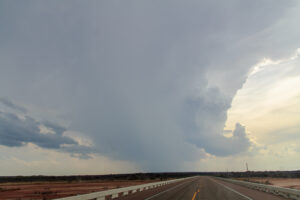 Approaching the storm near Childress as it’s going up