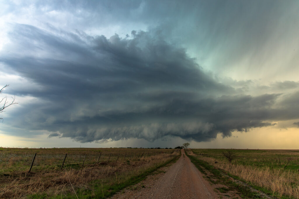 A supercell near Walters, OK on April 10, 2016