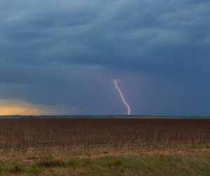 Daytime lightning near Frederick