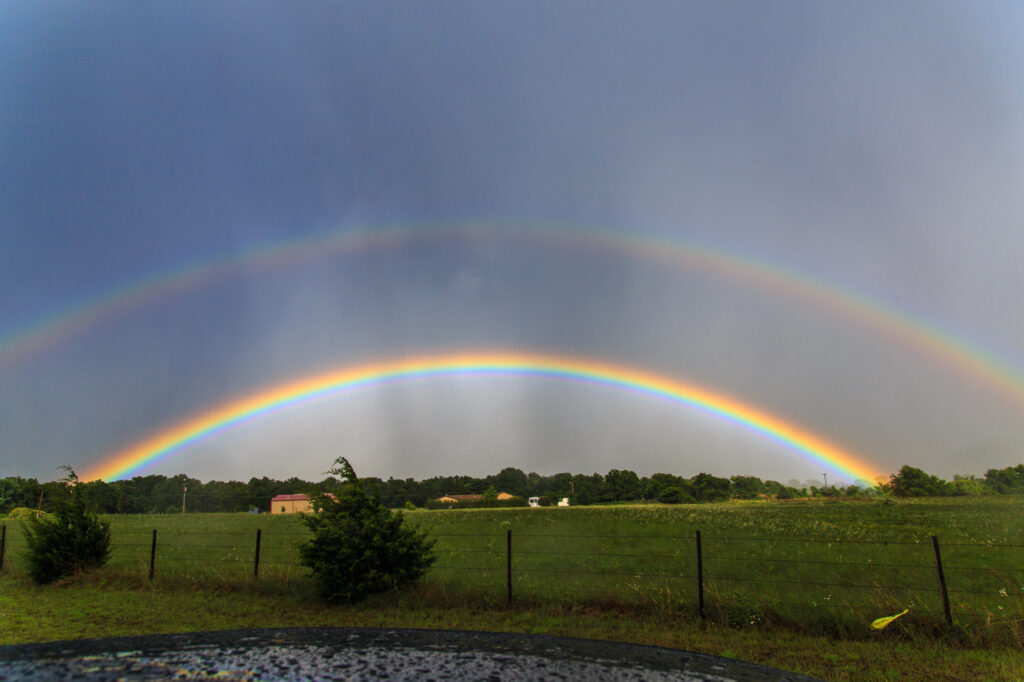 Brilliant double rainbow