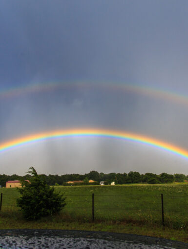 Brilliant double rainbow