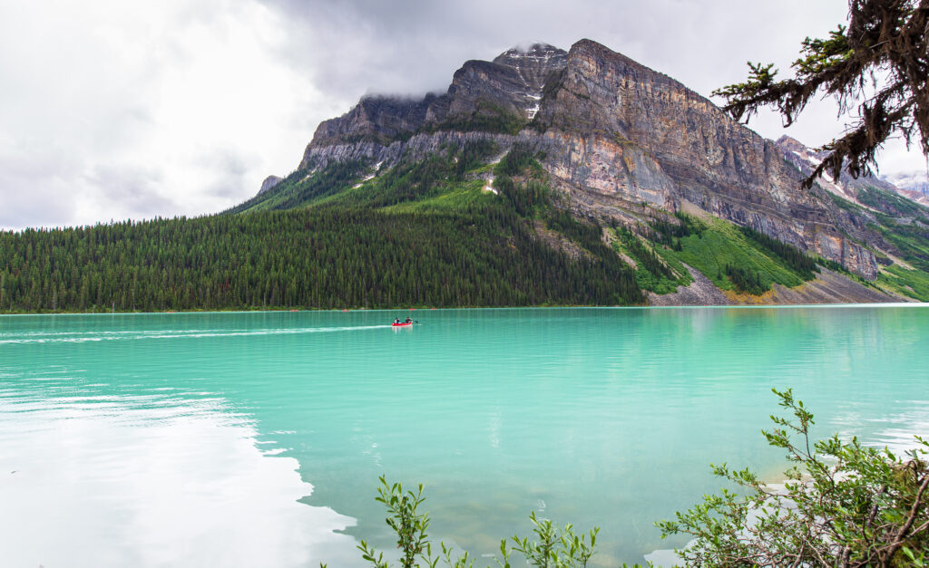 Canoe on Lake Louise