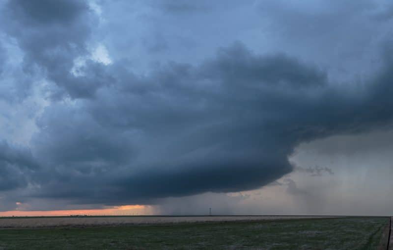 A storm drops rain in the Texas Panhandle on April 16, 2017