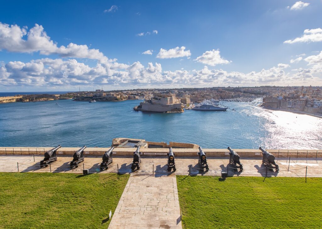 Saluting Battery in Valletta, Malta