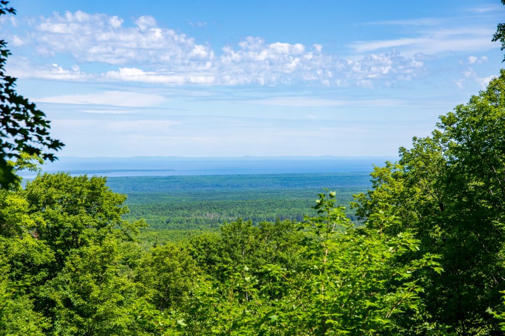 View from Mount Arvon, the highest point in Michigan.