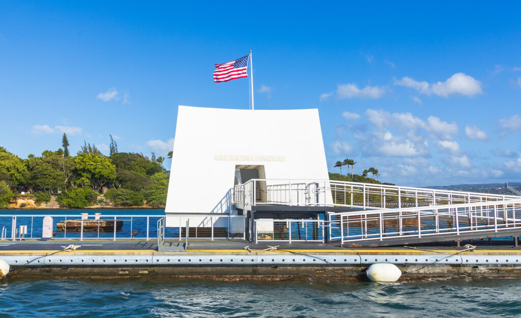 Approaching the USS Arizona Memorial